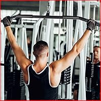 Vista 6 de Taeku LAT Pull Down Bar for Cable Machine LAT Pulldown Attachments Tricep Press Down Bar with Rubber Handle traight Bar Accessories for Home Gym