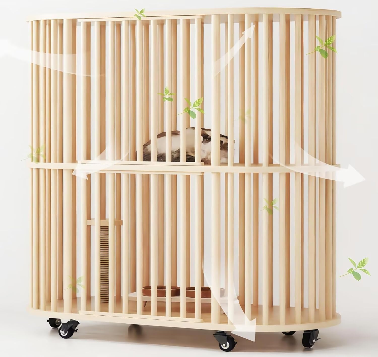 Amazon.co.jp: TUIYIDUO 猫ケージ キャットハウス 2段 112*56*108.3cm