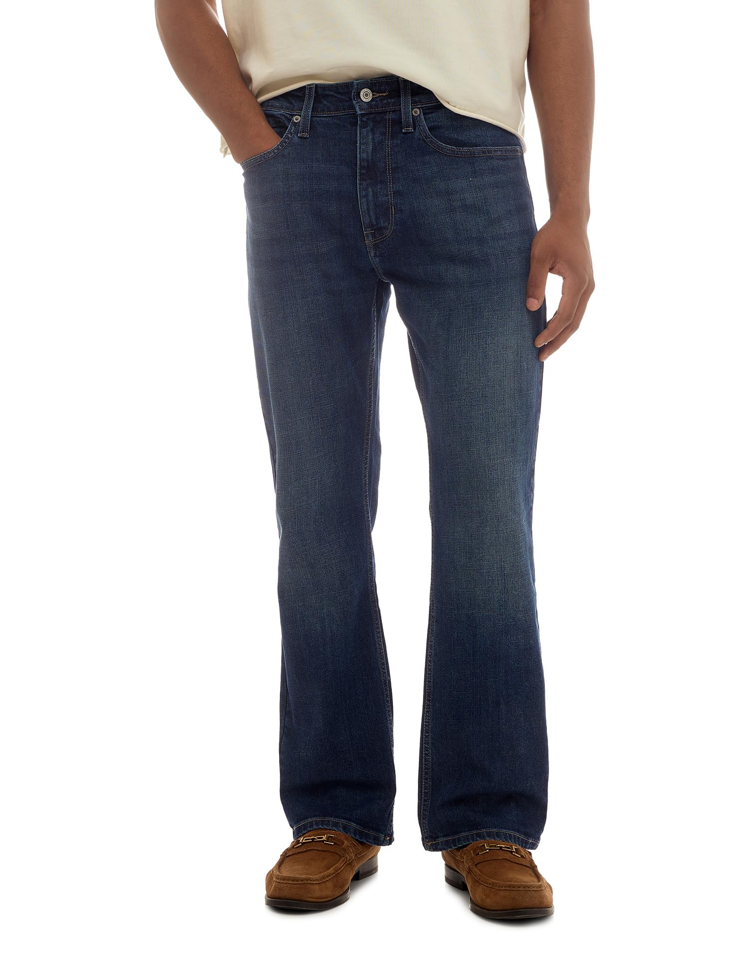 Men's Bootcut Fit Jeans| Solid | Mid Rise | Stretchable | Jeans for Man-image-49