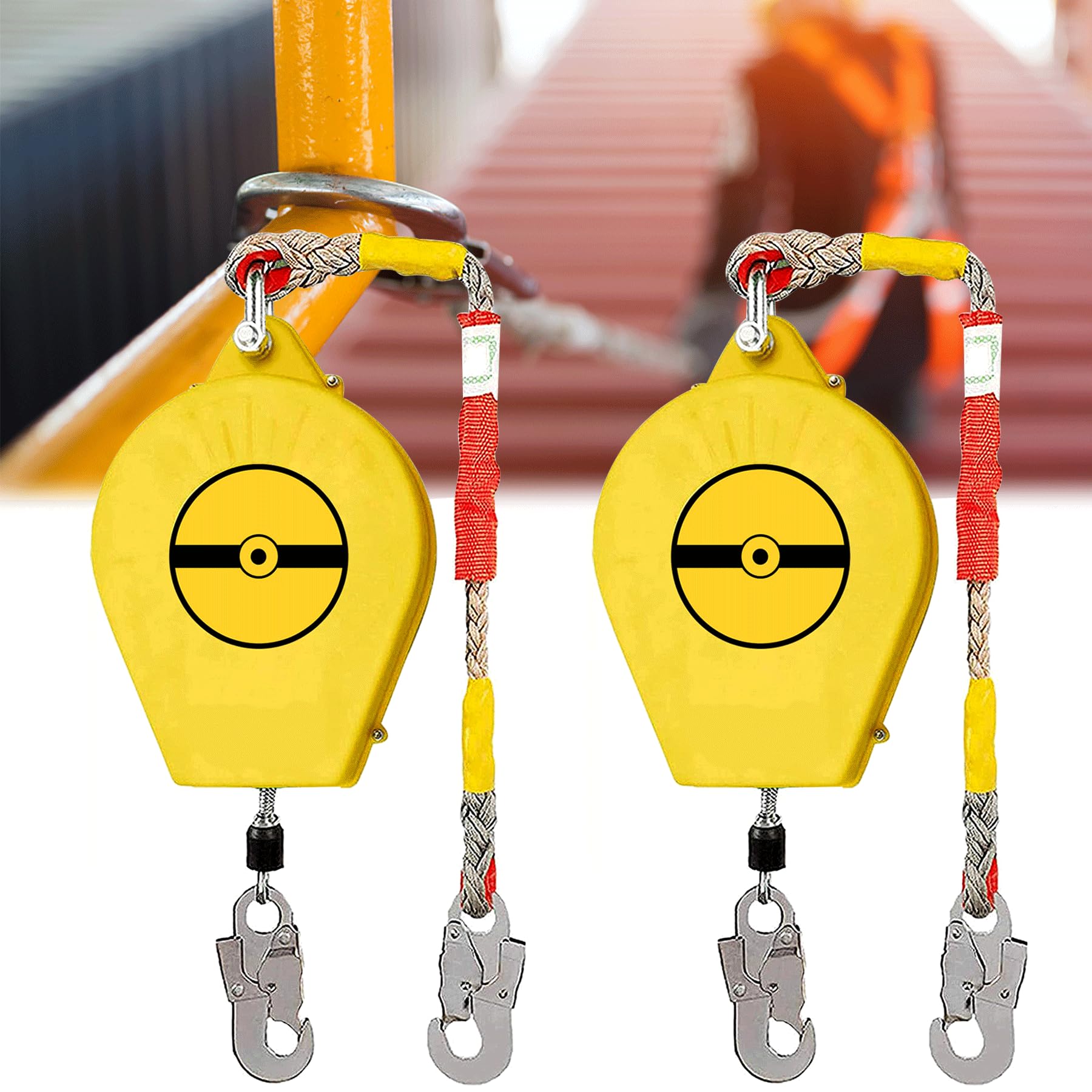 Antichute Automatique 3m - Harnais De Sécurité Avec Freinage Double - Charge 150kg - Pour Travaux En Hauteur