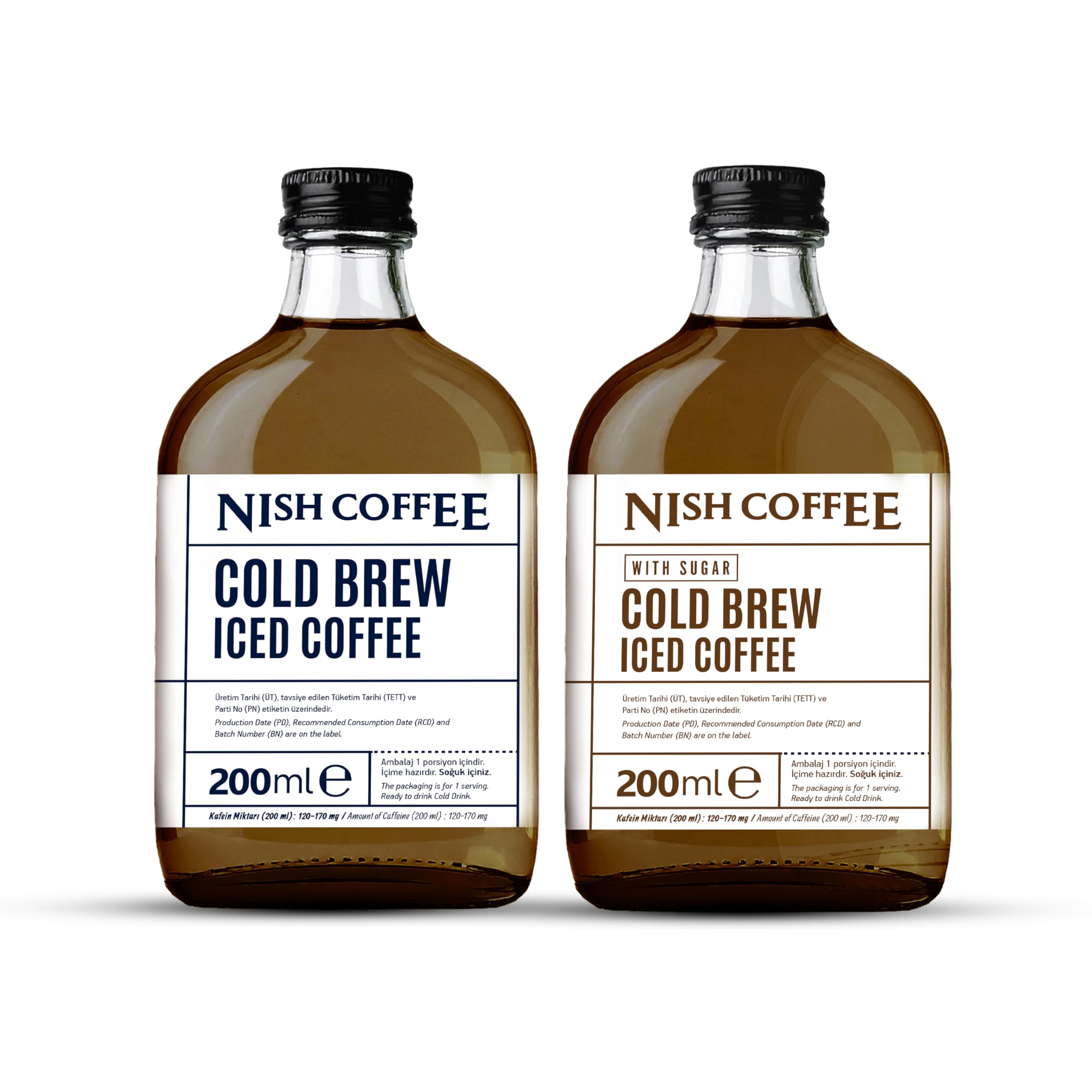 Nish Coffee Cold Brew 2'li Set (Şekerli-Şekersiz) 2x200 ML