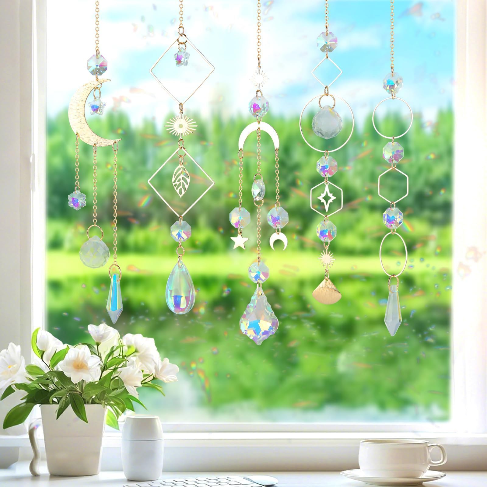 Kit Fai Da Te Acchiappasole In Cristallo - 200 Pezzi Per Creare Suncatchers Arcobaleno - Decorazioni Per Finestre, Giardino E Matrimoni
