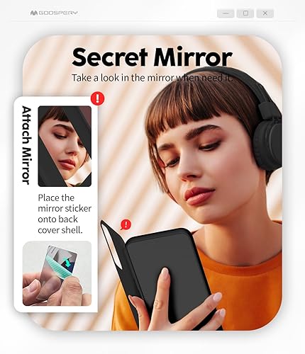 Miniatura 506 de GOOSPERY Parachoques magnético para puerta compatible con Galaxy S23, tarjetero tipo cartera, cierre automático, protección de doble capa resistente