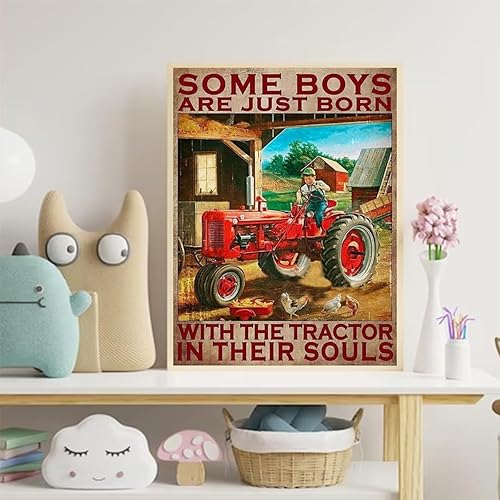 Miniatura 3 de Kit de pintura de diamantes 5D por números, kit de arte de diamantes de tractor de granja para adultos, pintura de diamantes de imitación de cristal