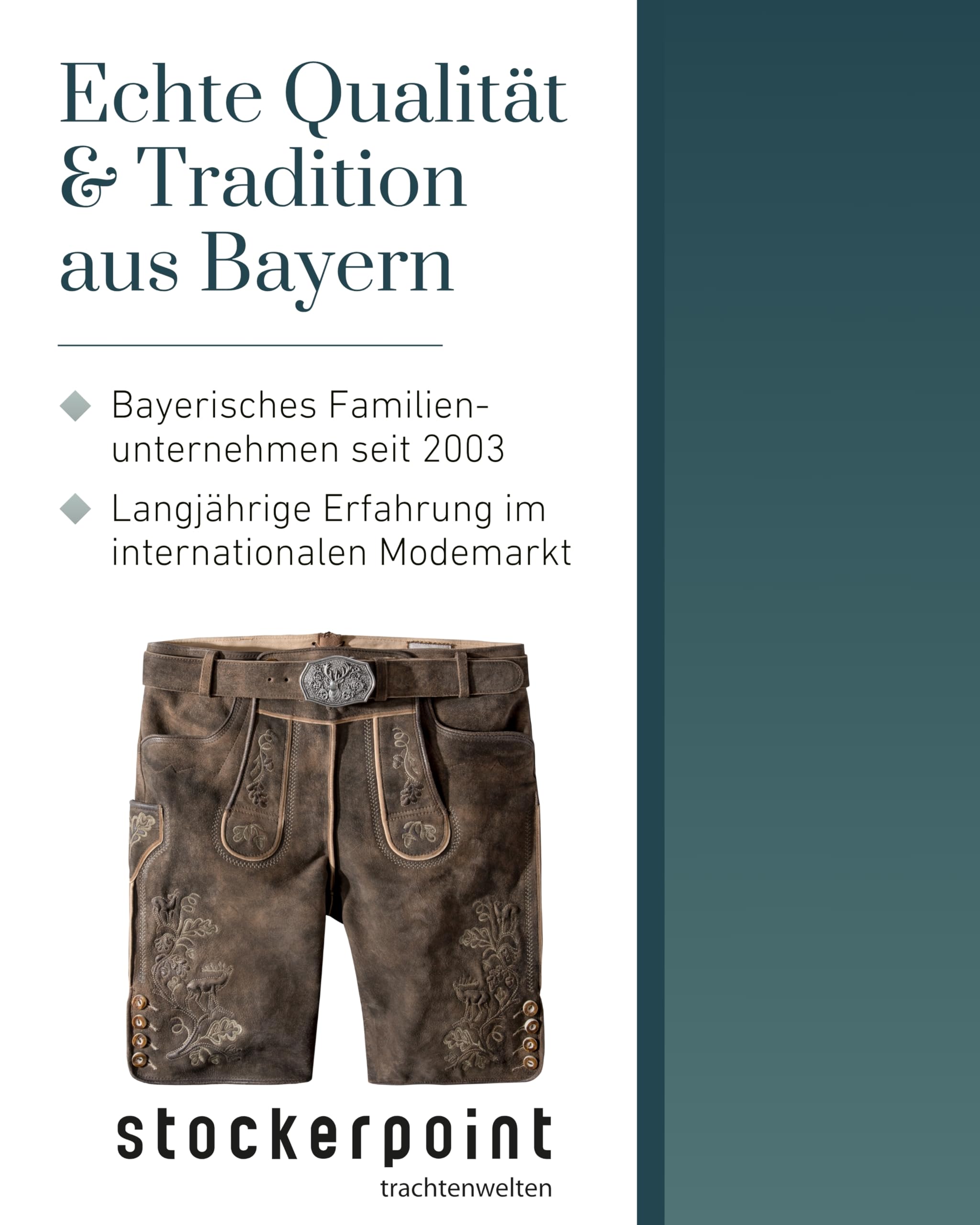 Stockerpoint Herren Trachtenlederhose Trachtenlederhose Bastian
