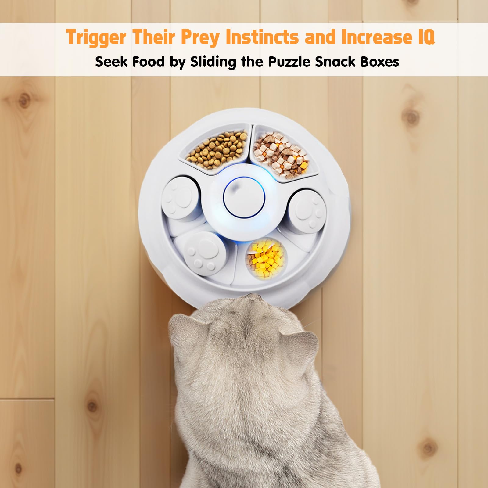 Juguetes para gatos, juguete interactivo inteligente de caza para gatitos de interior, juguete electrónico de movimiento automático para gatos aburridos para interiores, recargable por USB