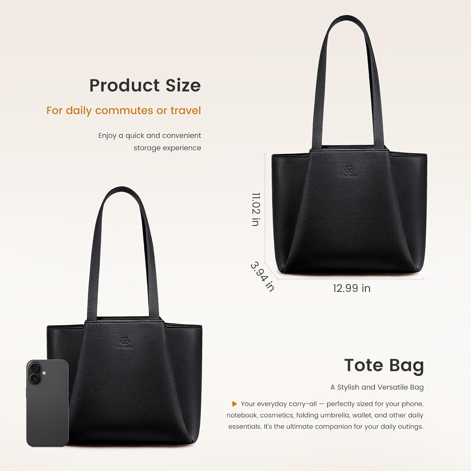 LOVEVOOK Shoulder Bag for Women - Vintage-Style Top Handle Shoulder Bag,Faux Leather Small Purse for Women with Zipper - Image 3