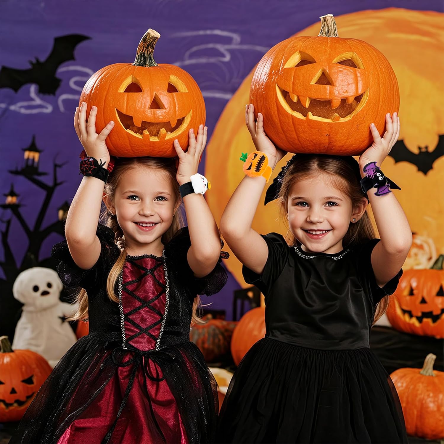 Winrayk Stuffed Animal Plush Slap Bracelets Halloween Party Favors Kids, Snap Bracelets Bulk Wristband (6 Style), Birthday Exchange Gift Pinata Filler Goodie Bag Stuffer Halloween Party Supplies Decor - Image 7