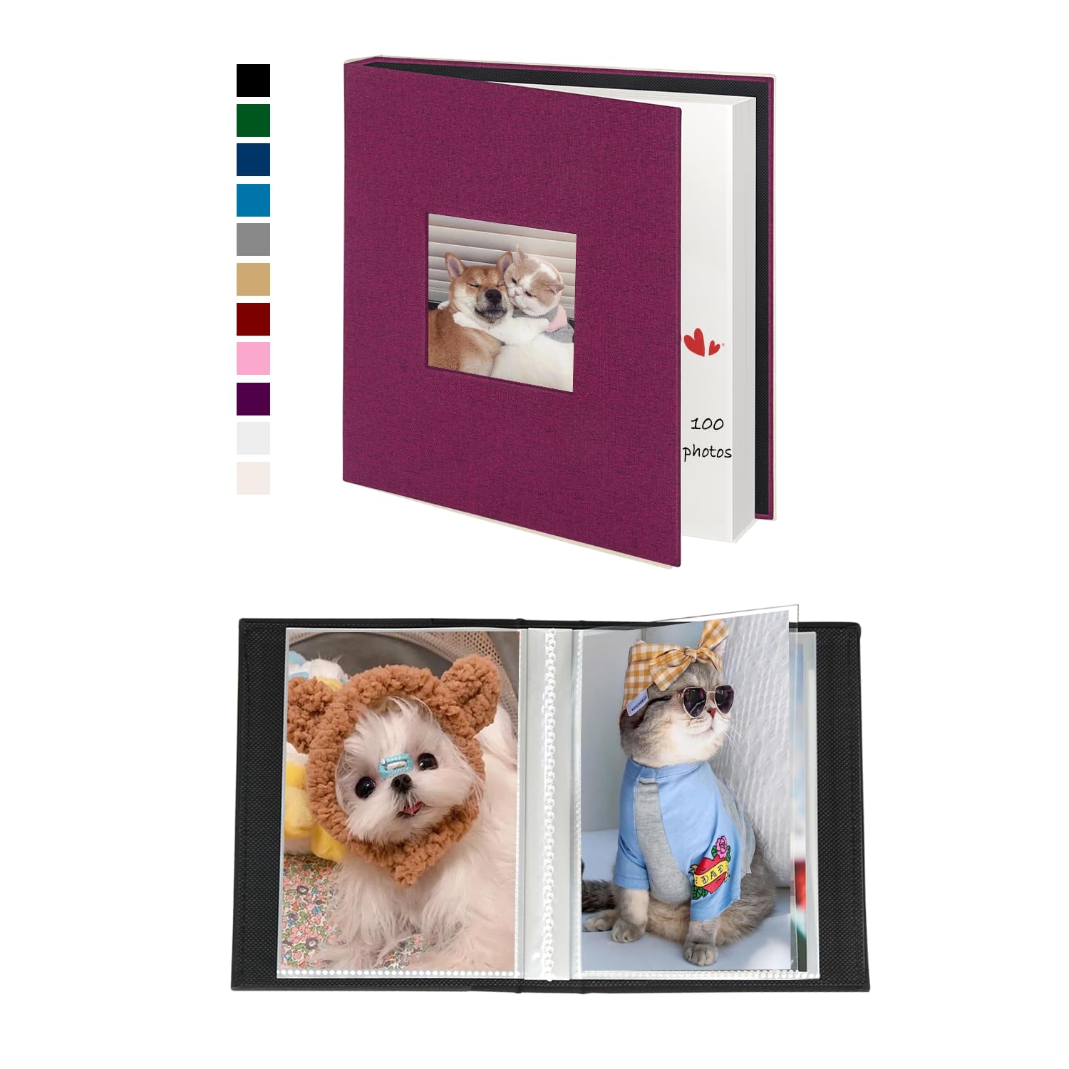 Miaikoe 10x15 Fotoalbum für Baby Familie Jubiläum Hochzeit