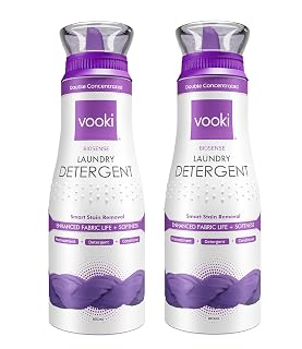 Vooki Biosense Top And Front Load Liquid Detergent With Double Concentrated Formula for Tough Stain Remover, Enhances Fabric Life & Softness - 801 ml (Pack of 2)