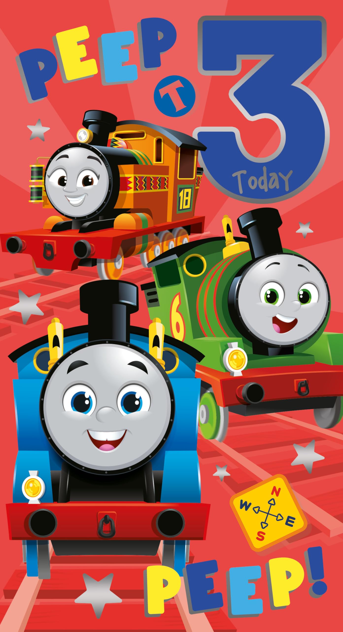 Danilo Promotions Ltd Thomas & Friends Birthday Card, Age 3