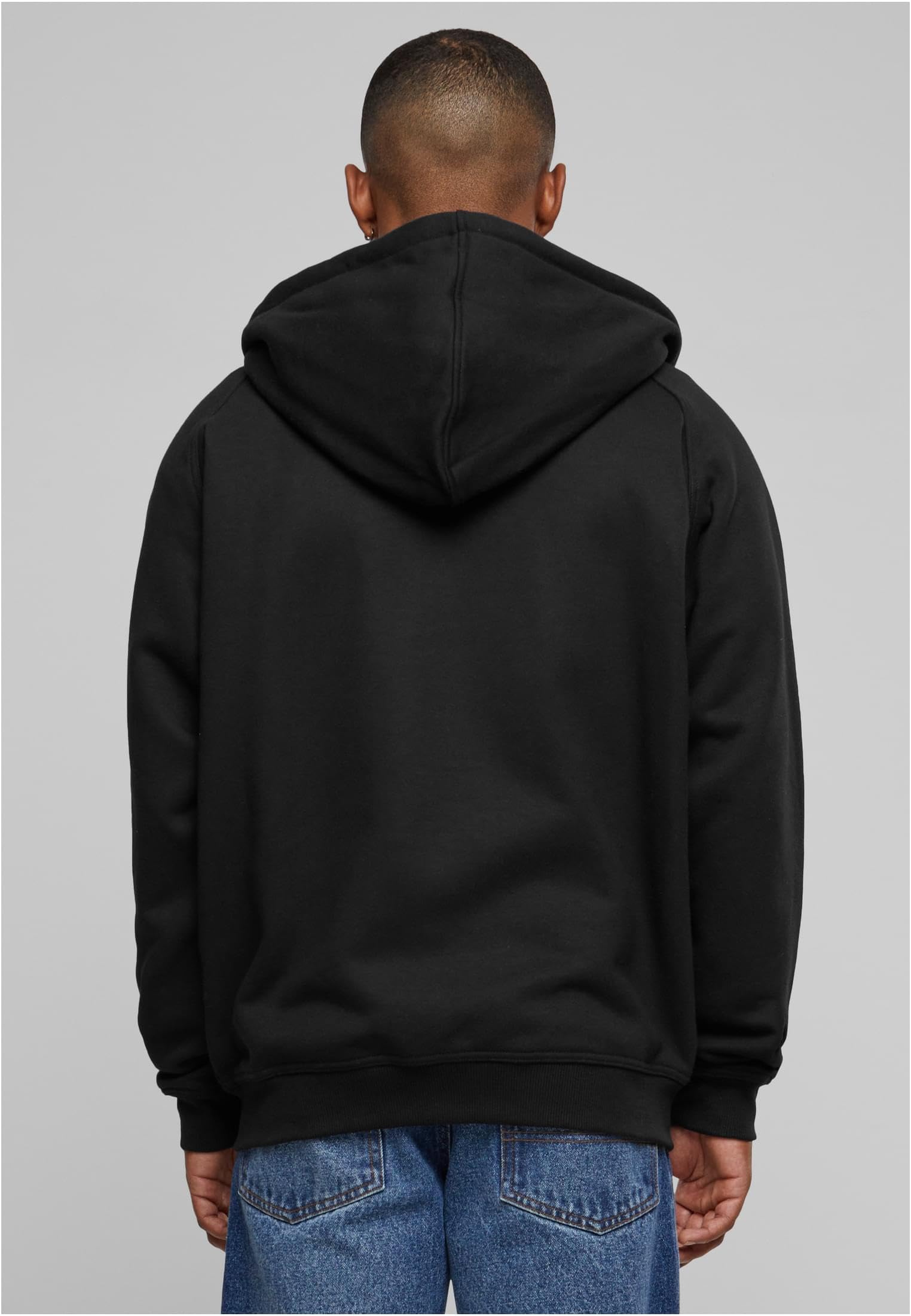 Urban Classics Blank Zip Hoodie Uomo Felpa Jogging Carbone Regular