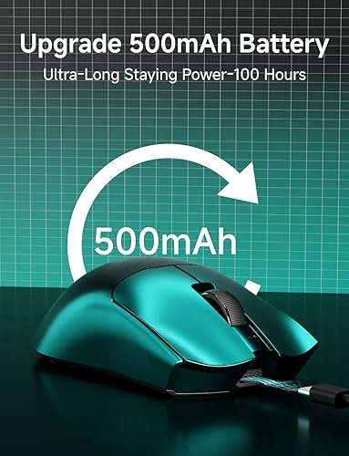 Miniatura 6 de Ratón inalámbrico para juegos S9 Max, mouse ergonómico de computadora 59G, modos triples, sondeo de 8K, 26K DPI, sensor óptico PAW3395, interruptor