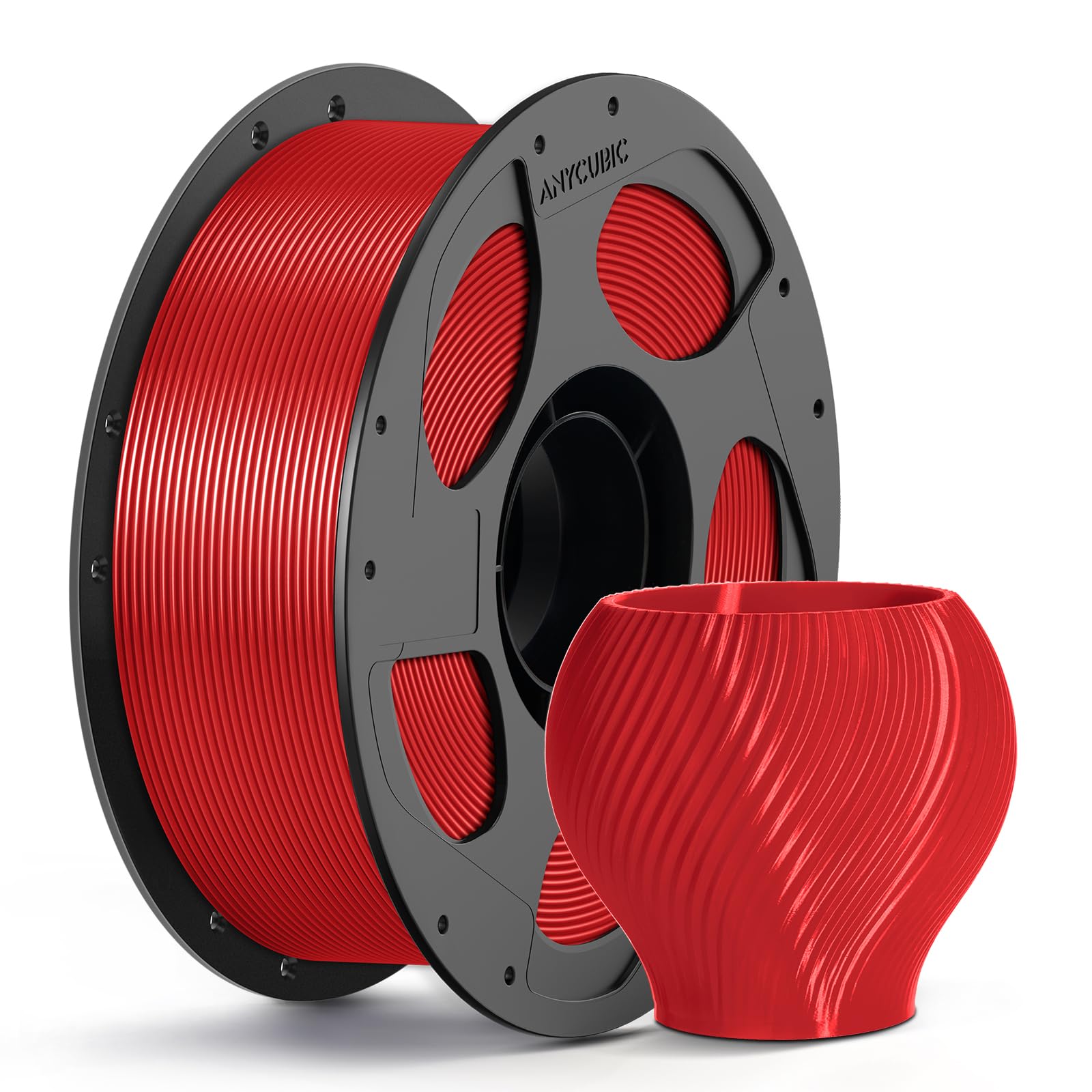 ANYCUBIC PETG Filament 1.75mm, 3D Printer Filament, Dimensional Accuracy +/- 0.02mm, Exceptional Toughness, Print with Most FDM 3D Printers, 1KG Reusable Spool, Classic Red-picture-21