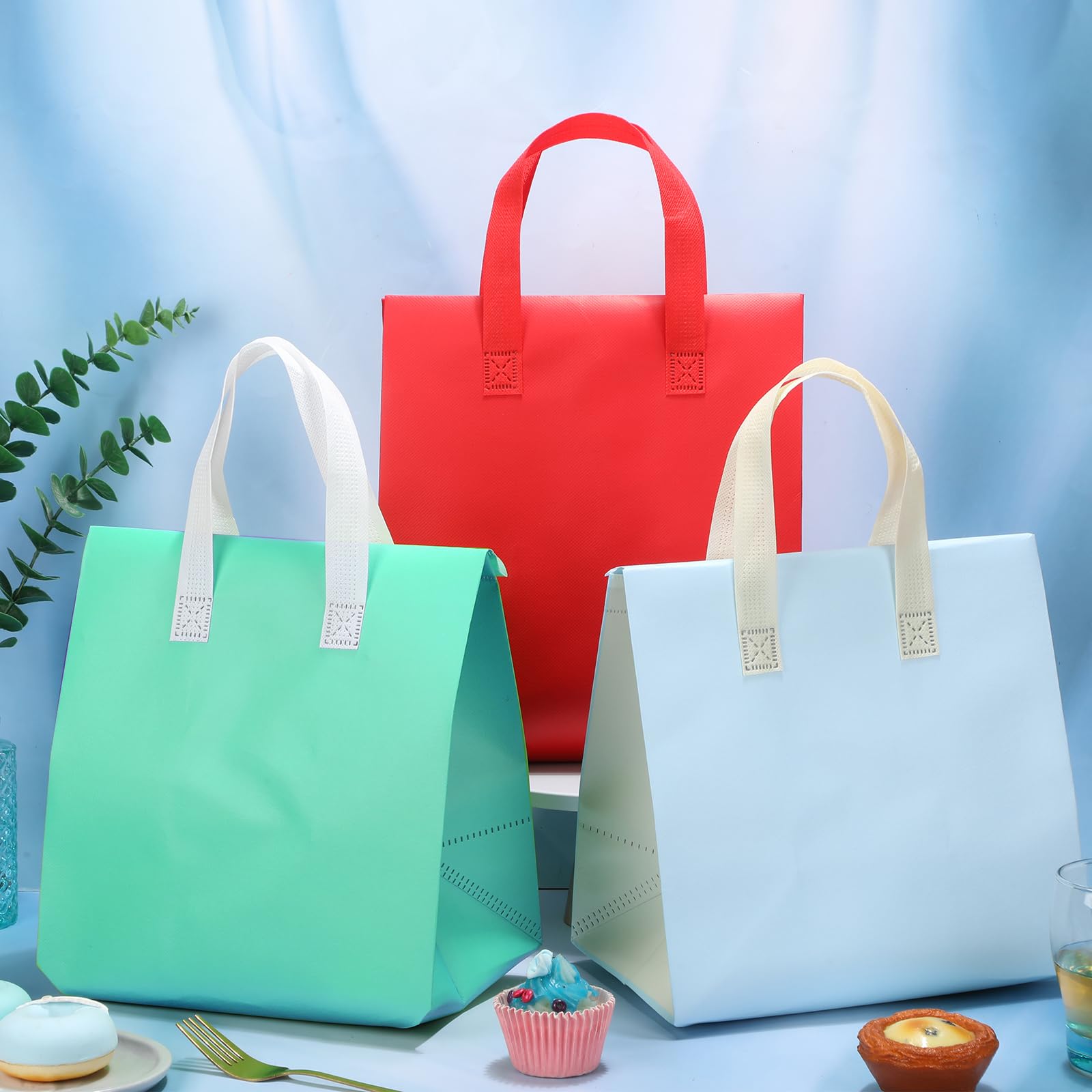 Kacctyen 50 bolsas aisladas para llevar, aislamiento térmico a granel, alimentos, para café, leche, té, pizza, enfriador de alimentos fríos y calientes, bolsas de entrega para catering, restaurante,