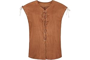 Medieval Brown Vest Shrek Costume Men Renaissance Viking Pirate Vest