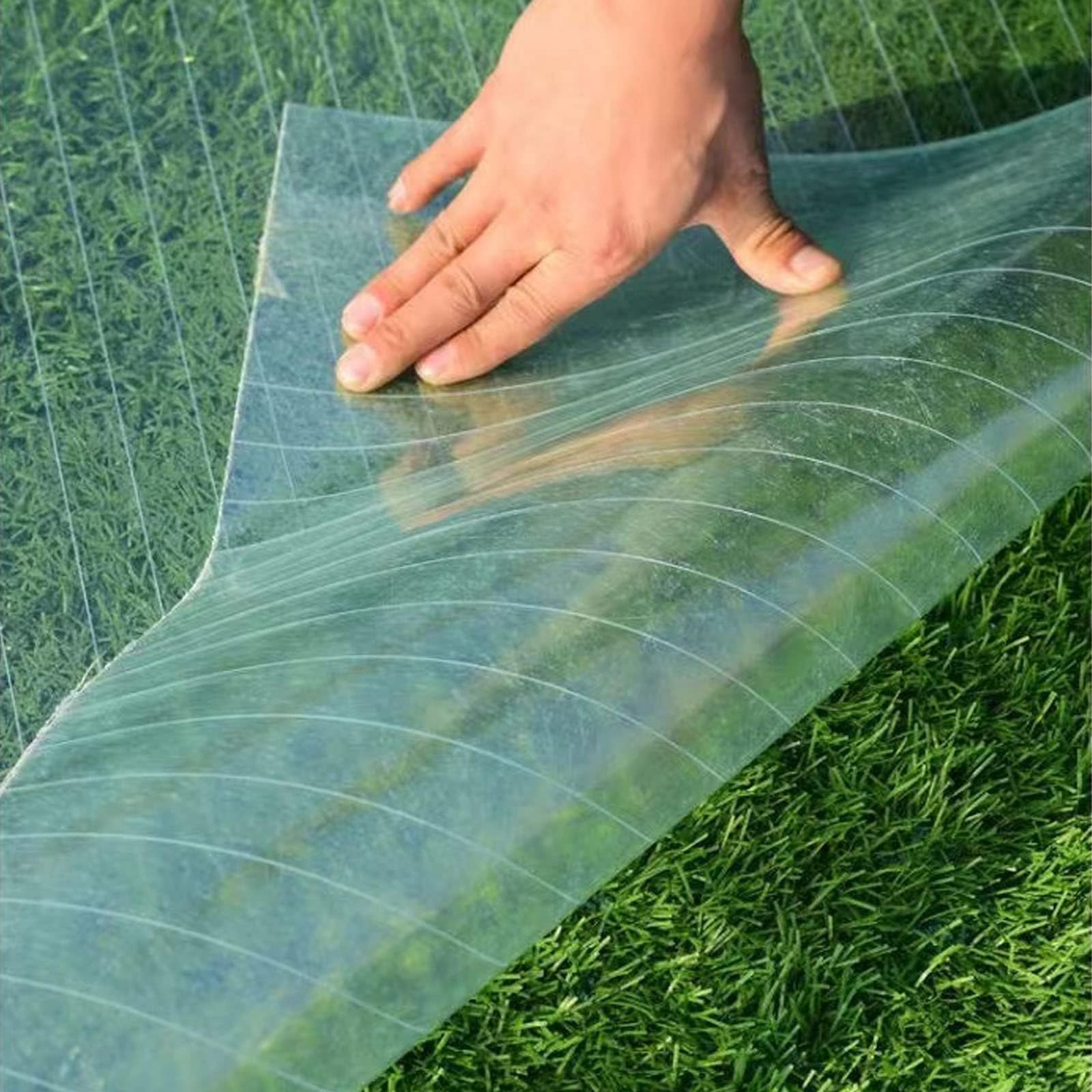 Lámina De Plástico Transparente Ligero De 0,8 Mm, Panel De Policarbonato Duradero Y Resistente. Techo Sólidas De Policarbonato Y Fibra De Vidrio, Toldo(WxL:0.7x3m)