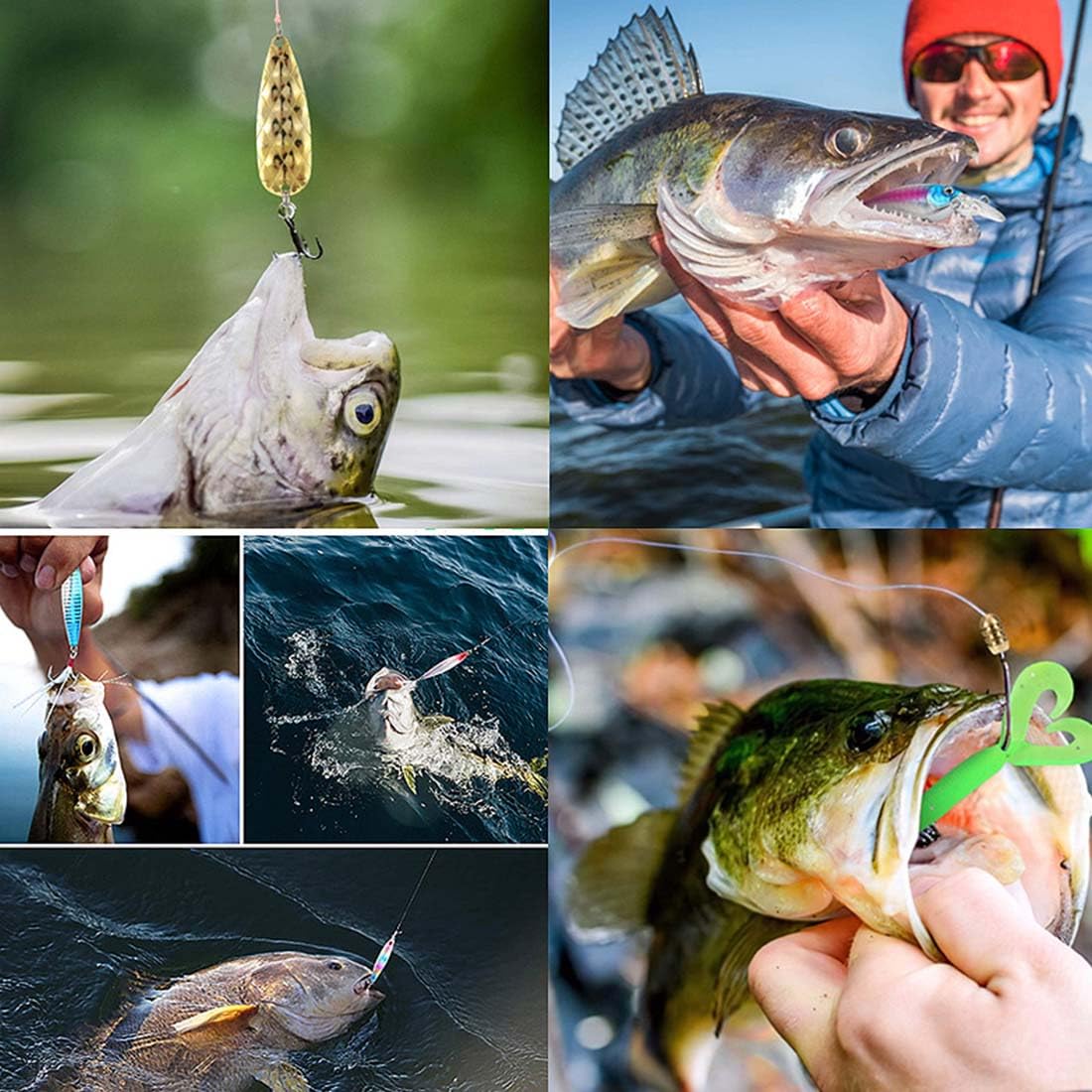 40Pcs líderes de línea de Pesca - Cable de Líder de Pesca Acero Inoxidable 15cm 20cm 25cm 30cm para Pesca Línea Sedal para Pescar 6-14kg