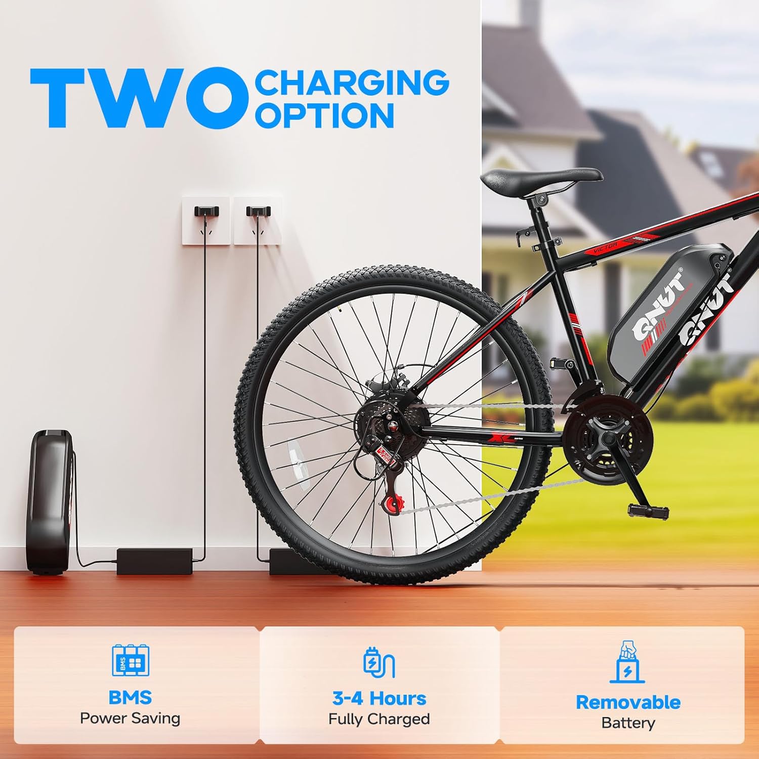 750W Electric Bike, 26" Ebike for Adults Men Women Teens with 21 Speed, 375Wh Battery, 20Mph Up to 40Miles, Commuting E-Bike