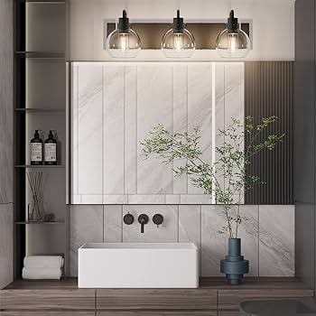 Tipace Industrial Bathroom Vanity Lighting Fixtures 3 Lights