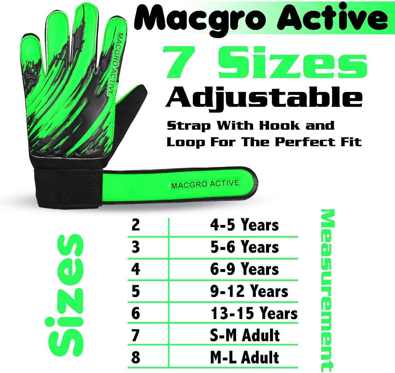 Youth Goalie Gloves for Kids with Strong Grip Soccer Goalkeepers Gloves ...