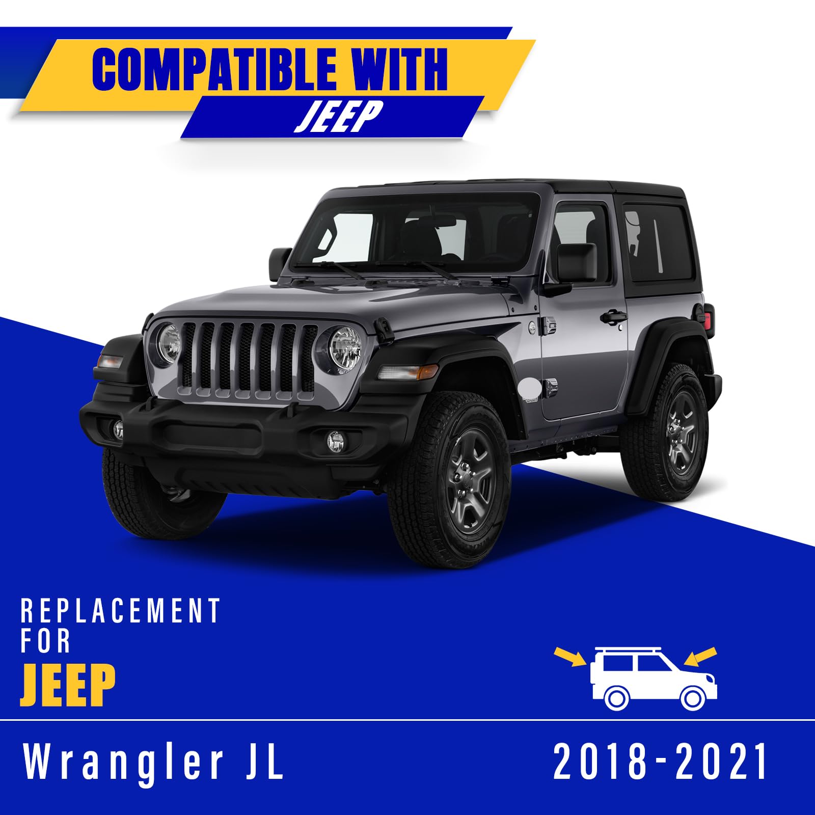 BOSCH DC WIPER BLADES 16 INCH For Jeep WRANGLER 2018-2022 Front Left Right - View #3