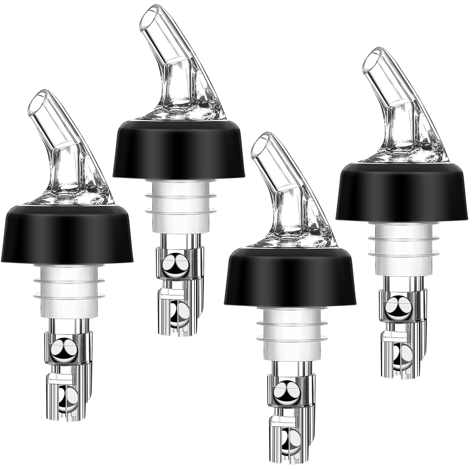 2 cl Dosificadores por Boquilla Transparente 4PCS Medidores, Porcionadores Auto-Pour para Vino, Licores, Cócteles y Aceite