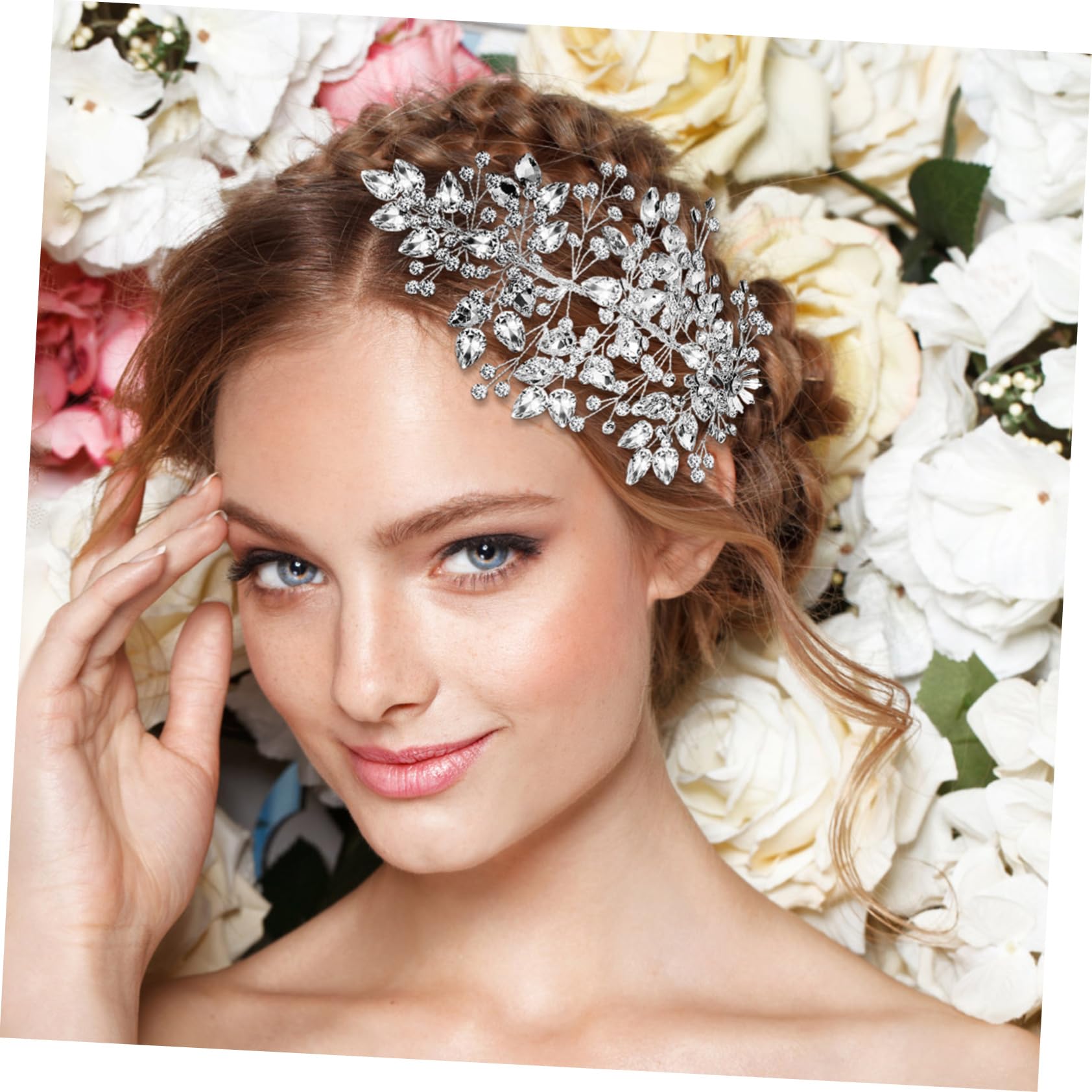 VANZACK 2 Stück Eleganter Haarschmuck Hochzeit Teiliges Strass Diadem Brautschmuck Stirnband Haarranke für Damen Funkelndes Kopfschmuck Accessoire für Braut und Festliche Anlässe