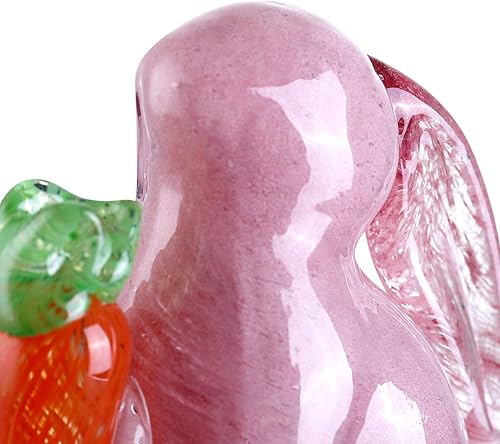 Miniatura 4 de Diamond Star Decoración de Pascua de conejo de cristal soplado a mano, juego de 2