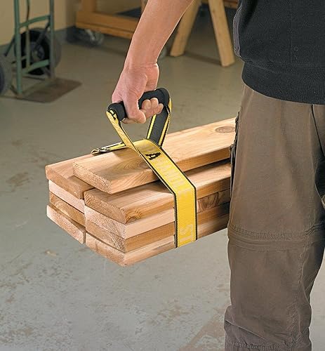 Miniatura 3 de Correa de transporte de 4 pies con asa  Resistente  Cinturón ajustable  Fácil, seguro, levantamiento, movimiento, transporte de cajas pesadas,