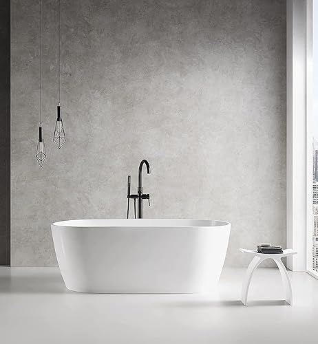 Miniatura 8 de Westbrass DF02043-62 Grifo de llenado de bañera independiente con ducha de mano, negro mate