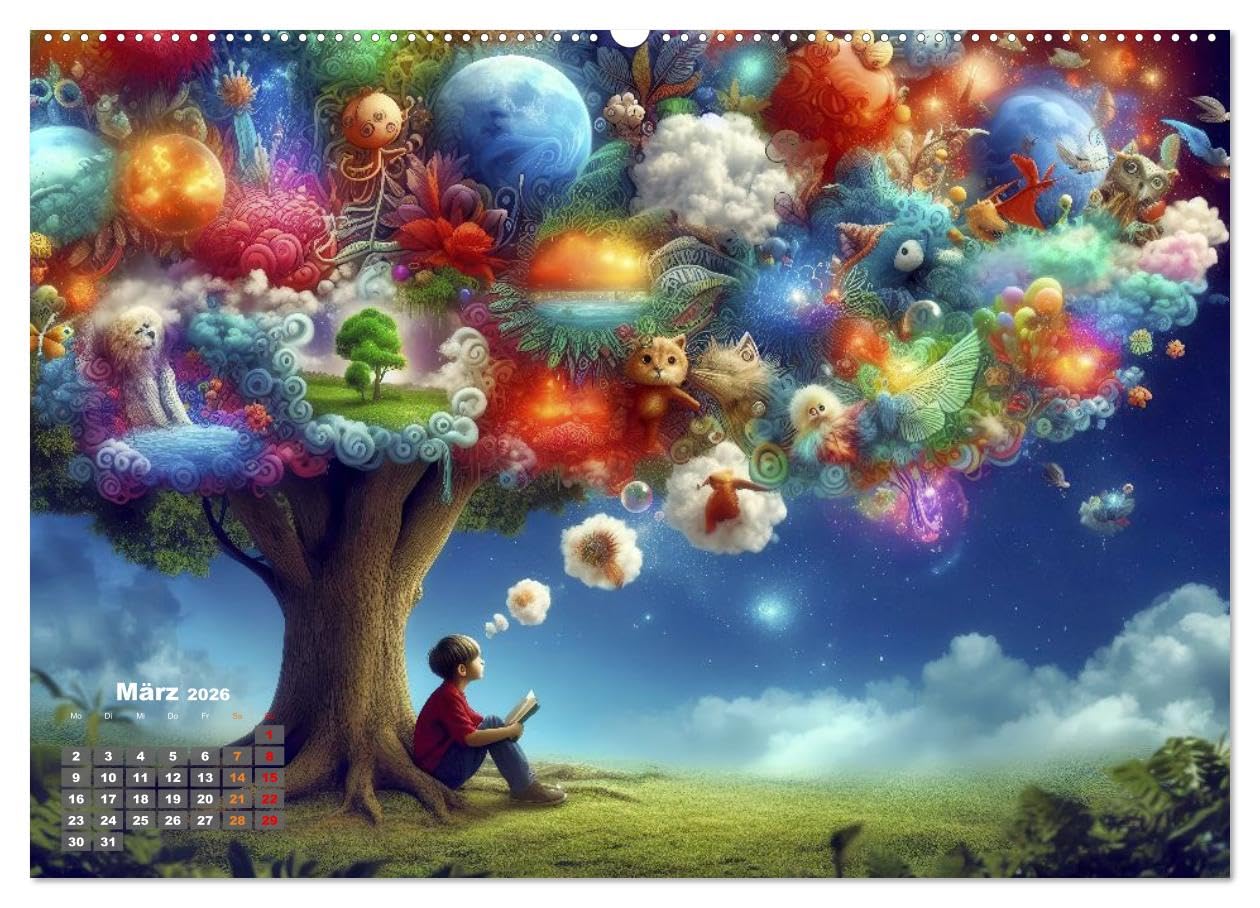 Fantasie und Science Fiction (hochwertiger Premium Wandkalender 2026 DIN A2 quer), Kunstdruck in Hochglanz: Science-Fantasy verbindet die Magie ... ferner Zivilisationen. (CALVENDO Technologie)