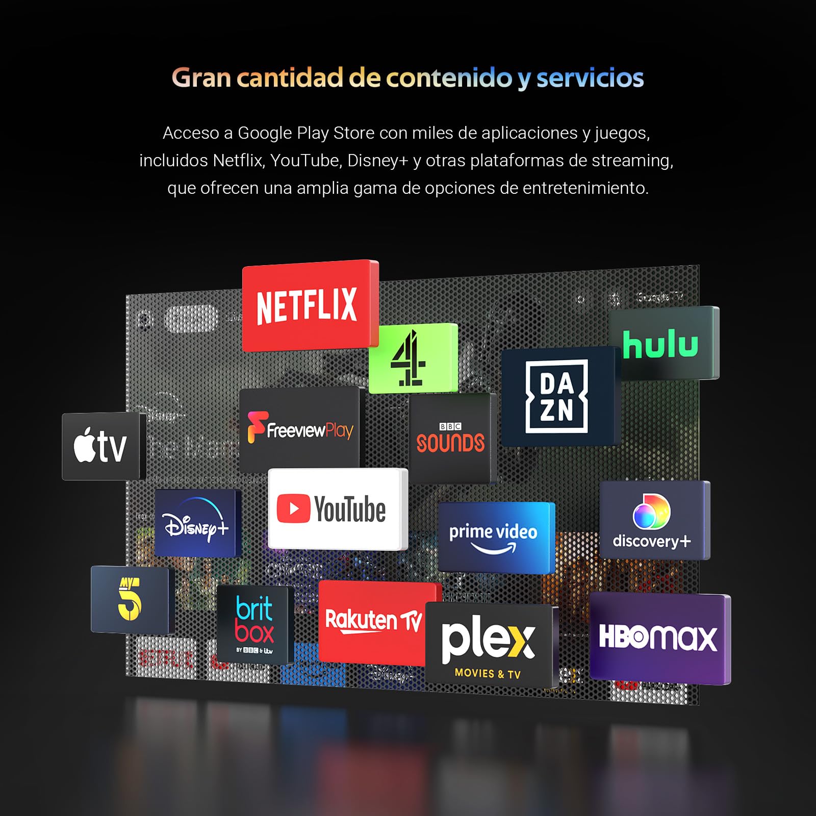 Antteq Q43 Edge QLED Smart TV 43 Pulgadas(TV 109cm) 4K,HDR,Frameless,App Store(10000+ APPs),Bluetooth Voice Assistant,WiFi 2.4G/5G