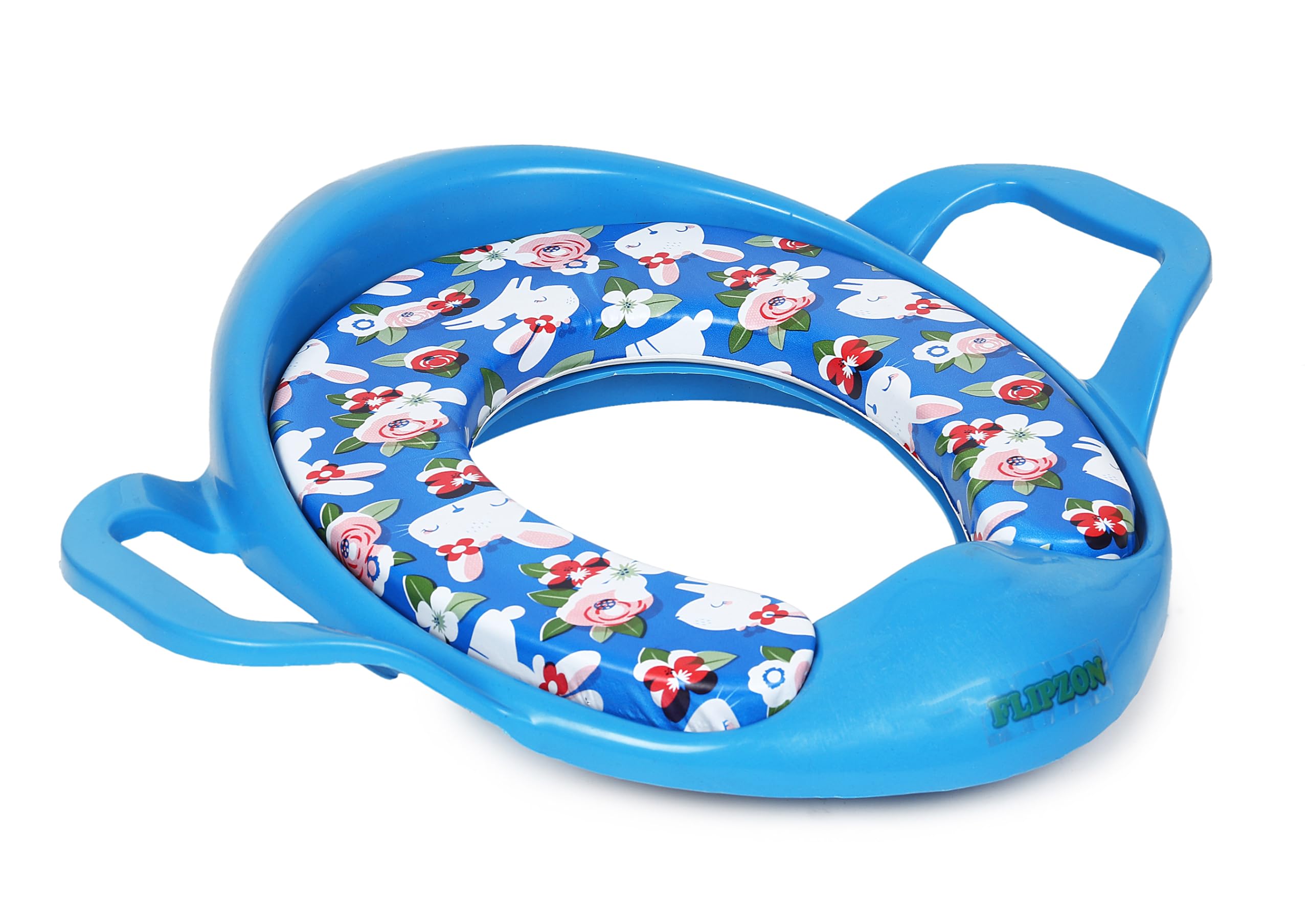 FLIPZON Plastic Premium Baby Cushioned Potty Seat, Toilet Seat With Handle For Kids (Cyan Blue) (B0CY9F1BWM) Amazon Price History, Amazon Price Tracker