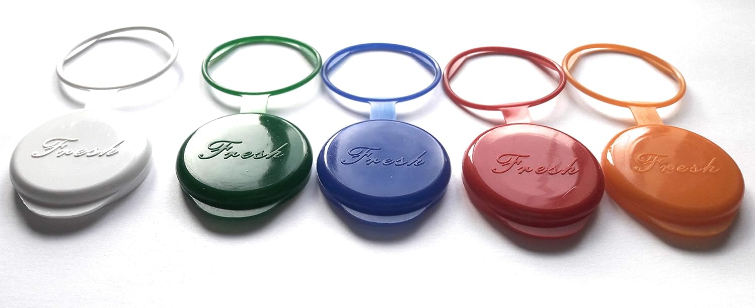 Airtight Milk Bottle Tops (5 pack), reusable, specifically designed to