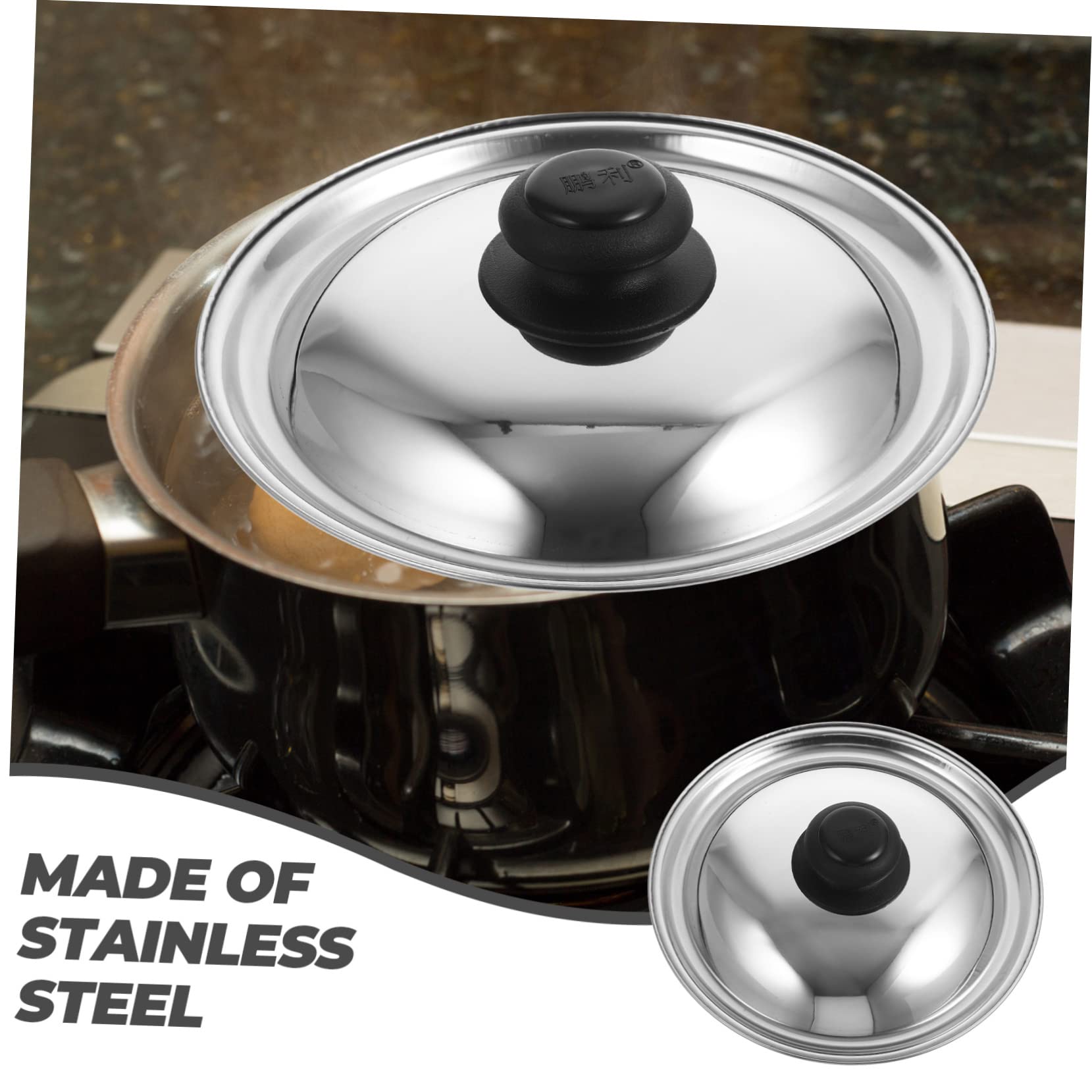 2 Pezzi Coperchi per pentole in Acciaio Inox, padelle in Acciaio Inox, pentole per microonde, casseruole in Acciaio Inox, coperchi universali per pentole, coperchi