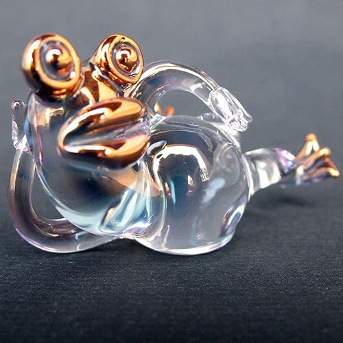 Miniatura 4 de Frog Figurine of Hand Blown Glass
