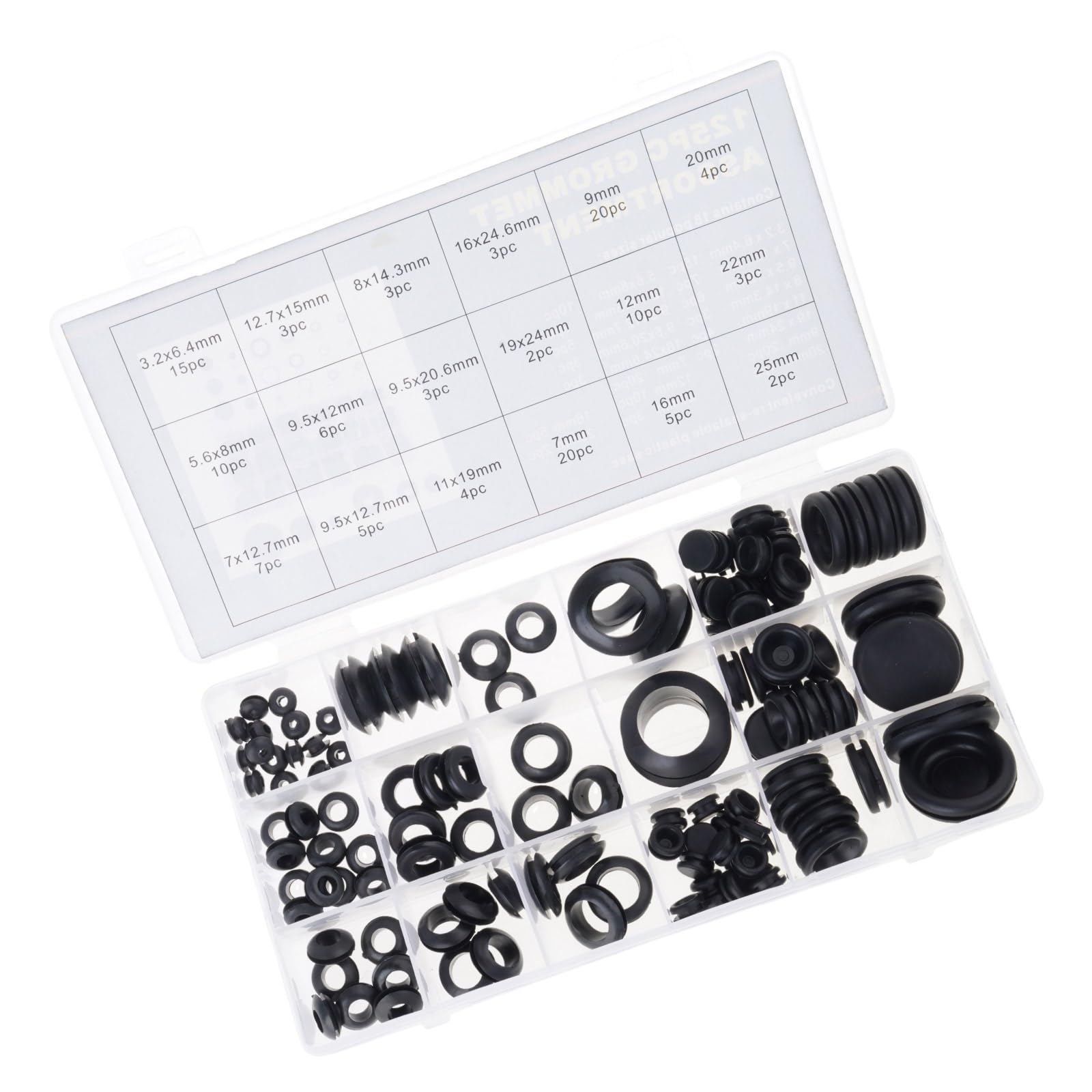 Mekalero Multicolor 125Pcs Rubber Hole Plug 8 Size Sealing Stoppers For Shelves Cabinets Sealing Holes Caps Plugs Quick Installation T Shaped Stopper Plug