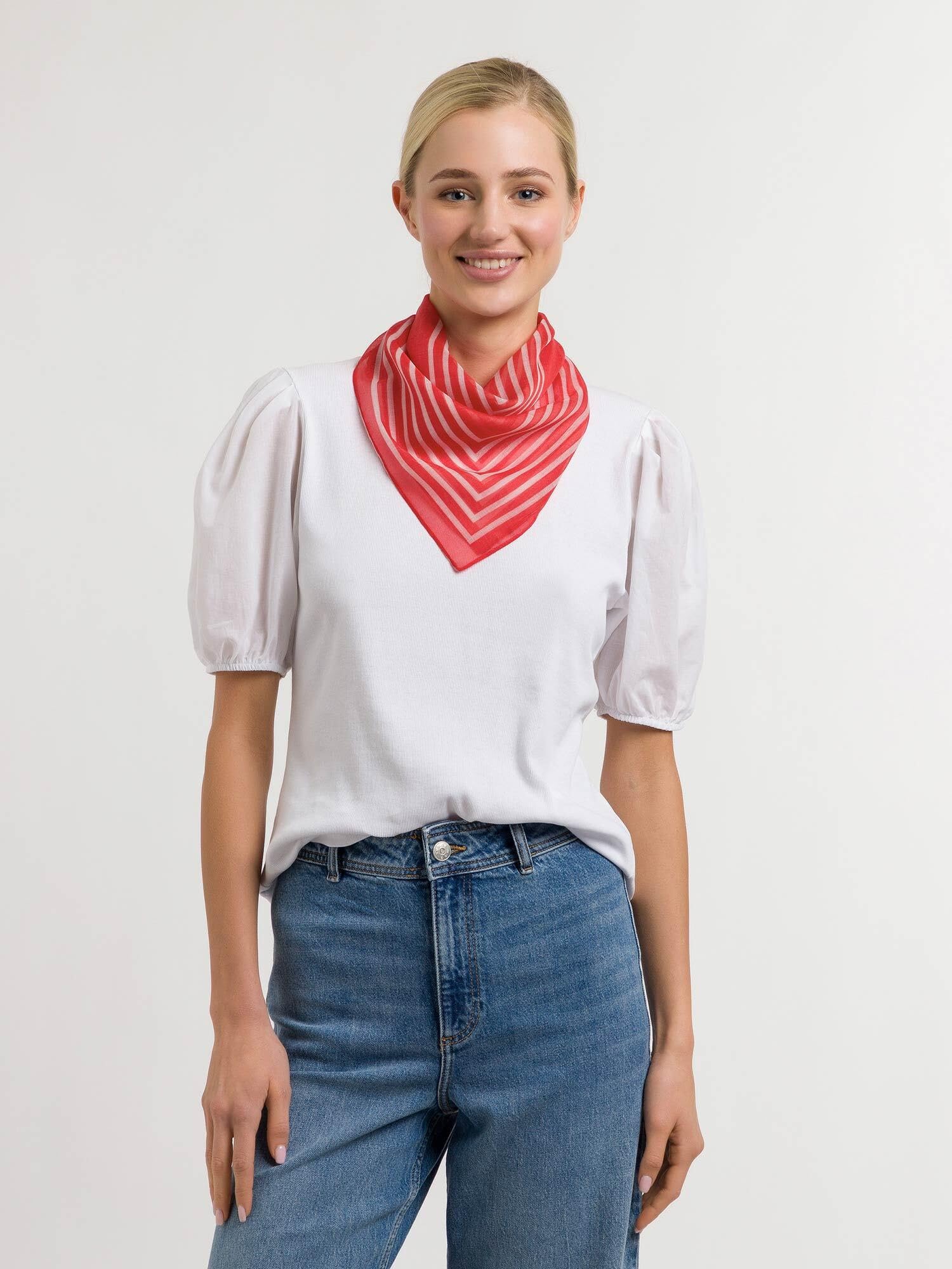 Bandana w paski - Rozmiar 55 x 55 cm - Bandana dla mężczyzn i kobiet - Idealny szalik Nicki na lato