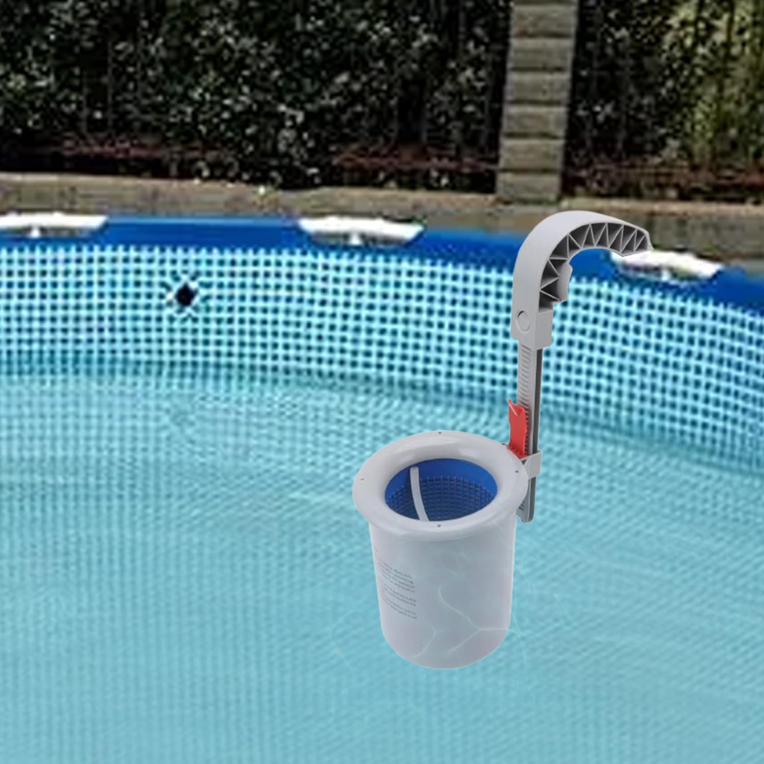 Tissting Desnatador de Piscina, Limpiador Automático con Filtro Desmontable para Piscinas Elevadas, Recolector de Residuos Flotantes, Balsa Salvavidas Funcional para Temporada de Baño