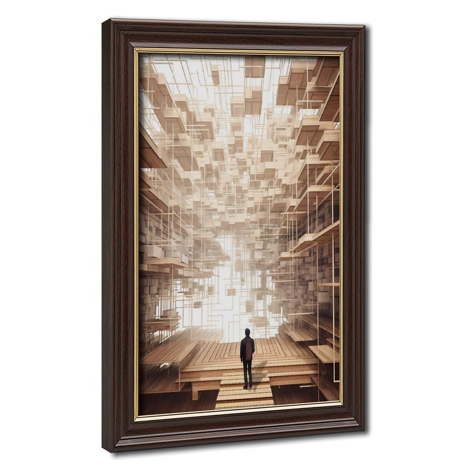 Bareronor Abstract Architecture Canvas Poster Bedroom Decor Landscape Office Room Decor Gift 20" L X 30" W
