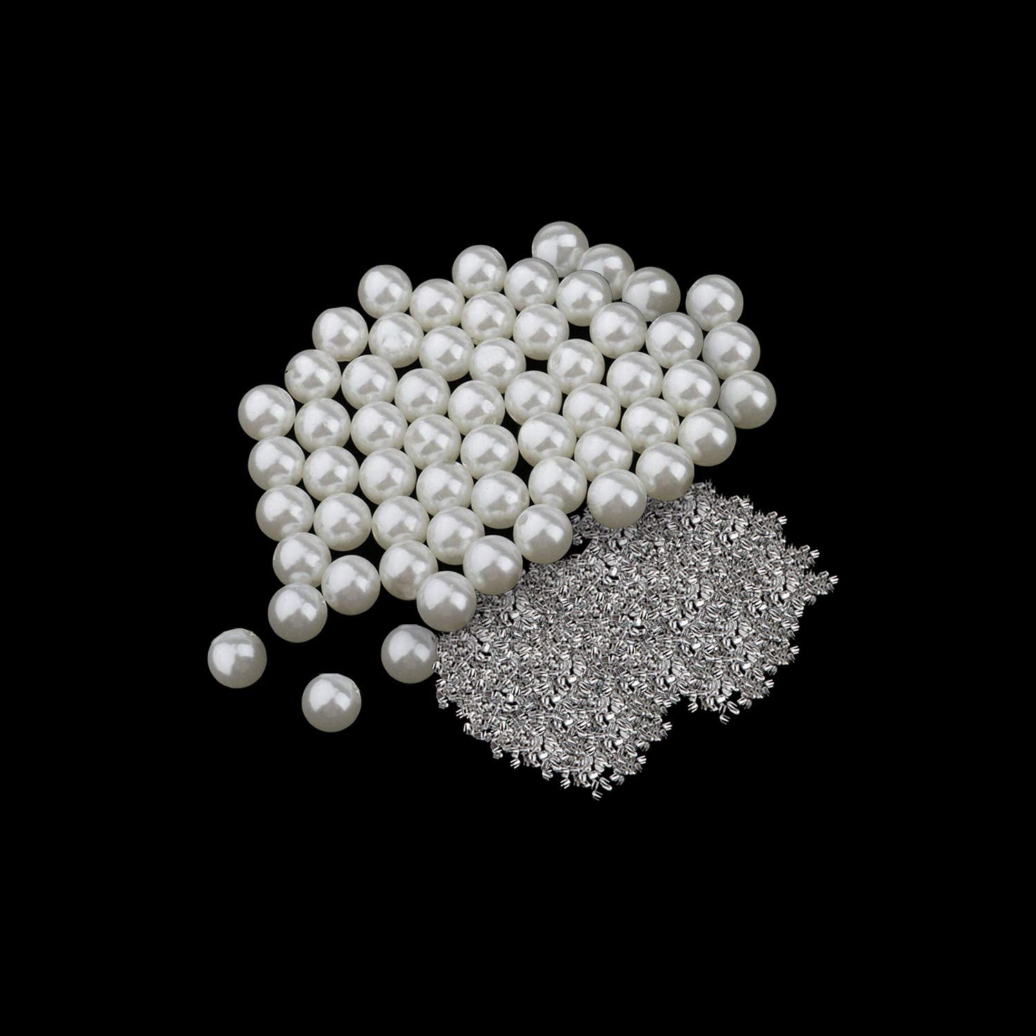 Trimming Shop Pearl Rivets Studs Round Rivets with Four Claw Nail Studs for Embellishment Clothing, Bags, Leathercrafts, Shoes Decoration, Jewelry Making, 8mm, 100 Sets — view 8