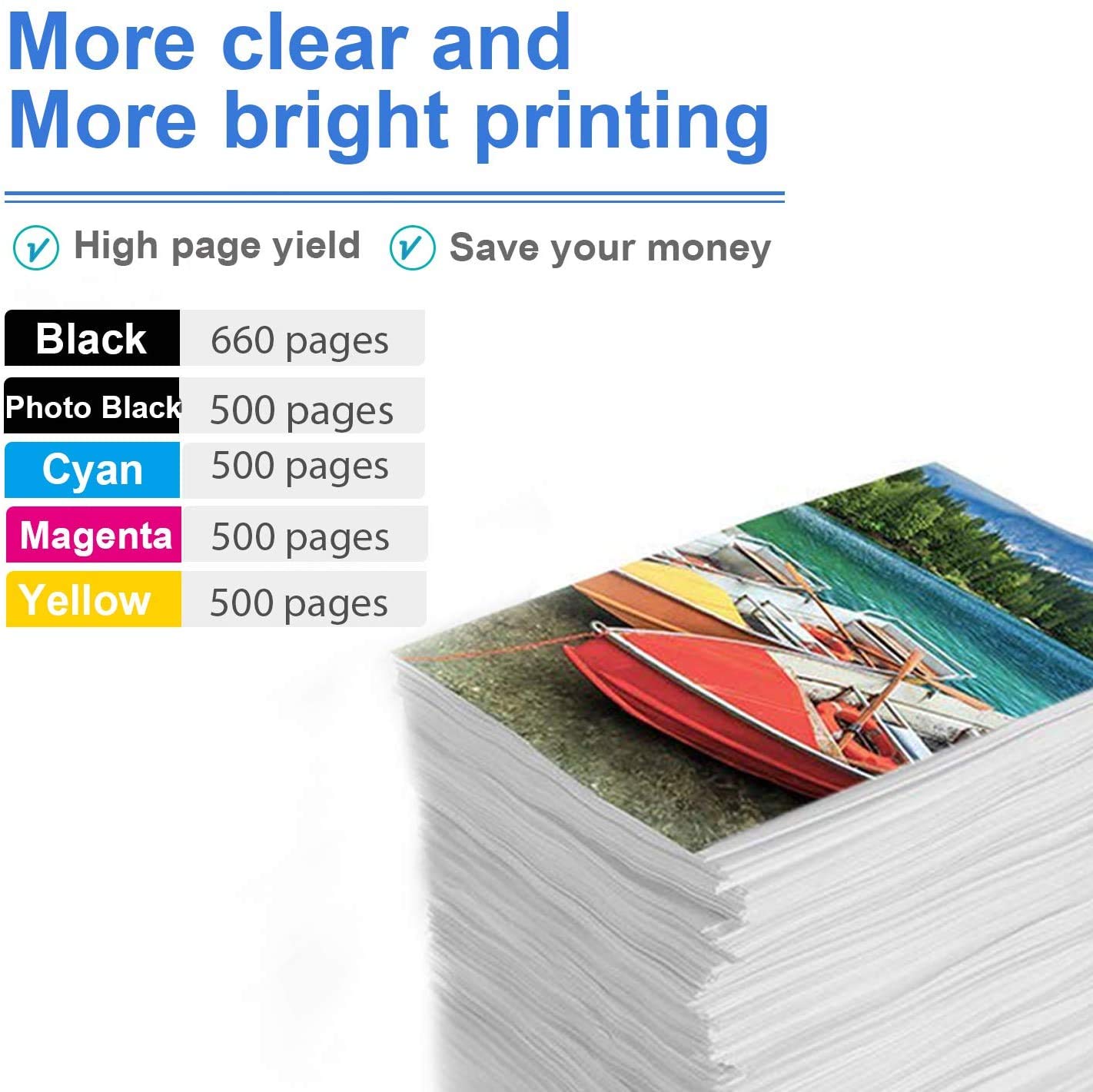 Jagute 33XL(15-Pack) Cartucce Sostituzione per 33XL 33 XL Cartucce d'inchiostro Compatibile con Expression Premium XP-530 XP- 540 XP-635 XP-640 XP-645 XP-830 XP-900 XP-7100