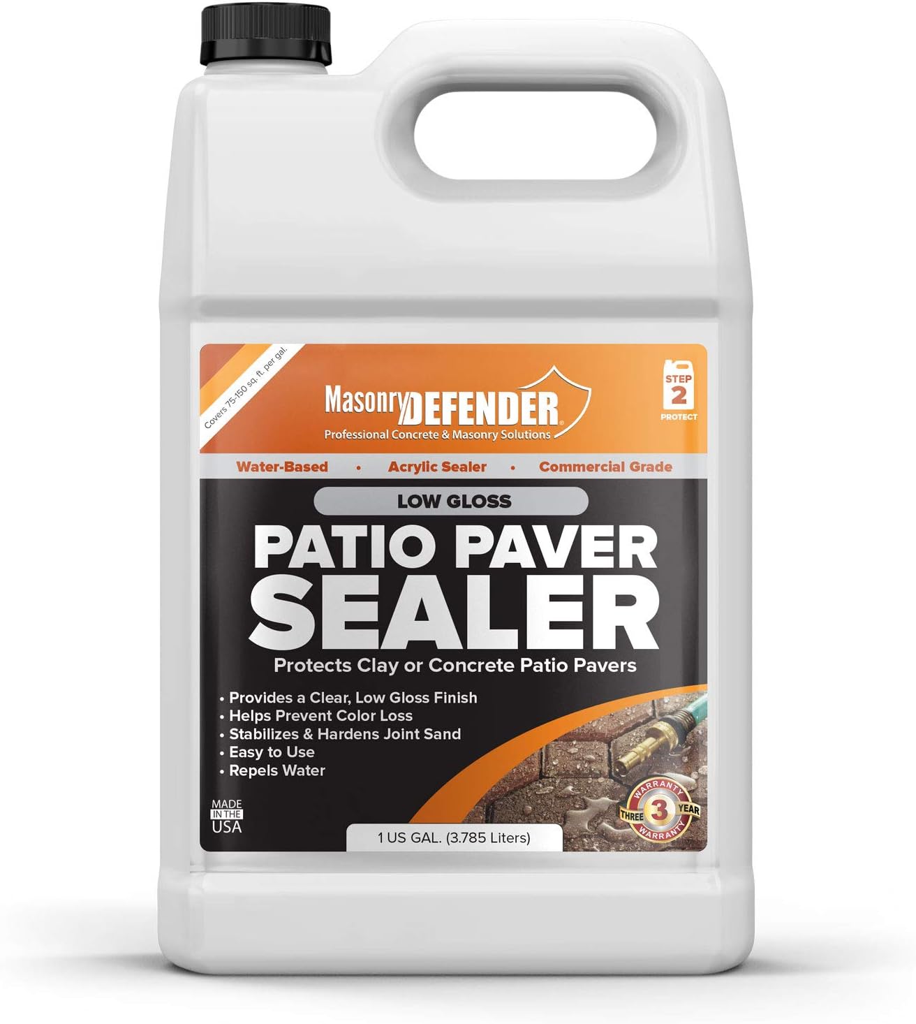 Low Gloss Patio Paver Sealer - Clear Water-Based Sealant for Patio Pavers