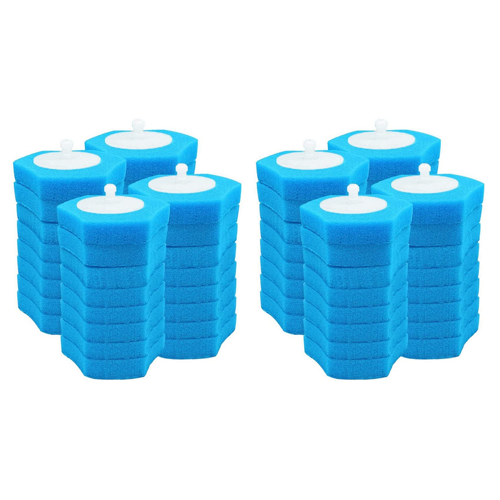 Hndhbfgrt 64 Pcs Toilet Stick Replacement,Toilet Cleaner Replacement,Disposable Toilet Brush Head,Toilet Brush Replacement Head