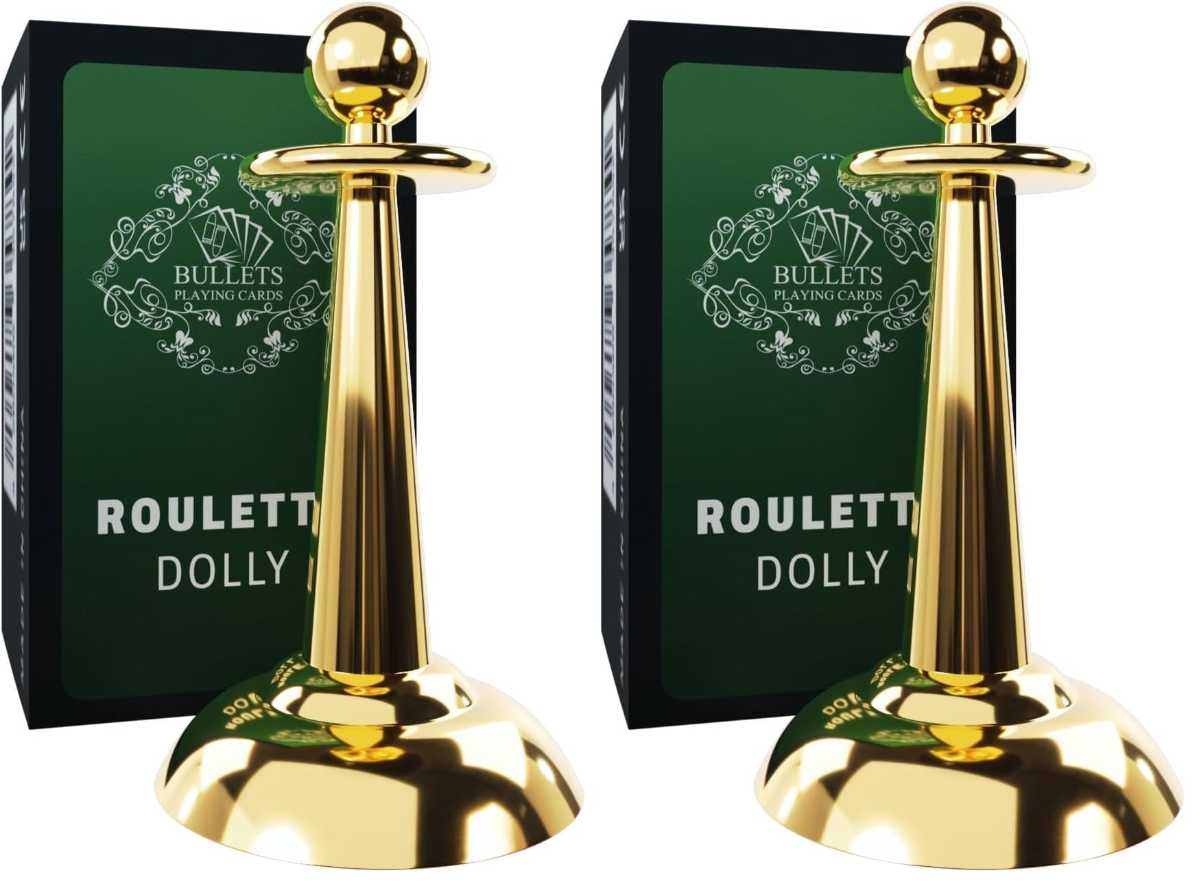 Bullets Playing Cards, Premium Roulette Dolly aus Metall, Elegantes Markierungswerkzeug für Ihr Casino, Casinoausrüstung, Spieltischzubehör (Packung mit 2)