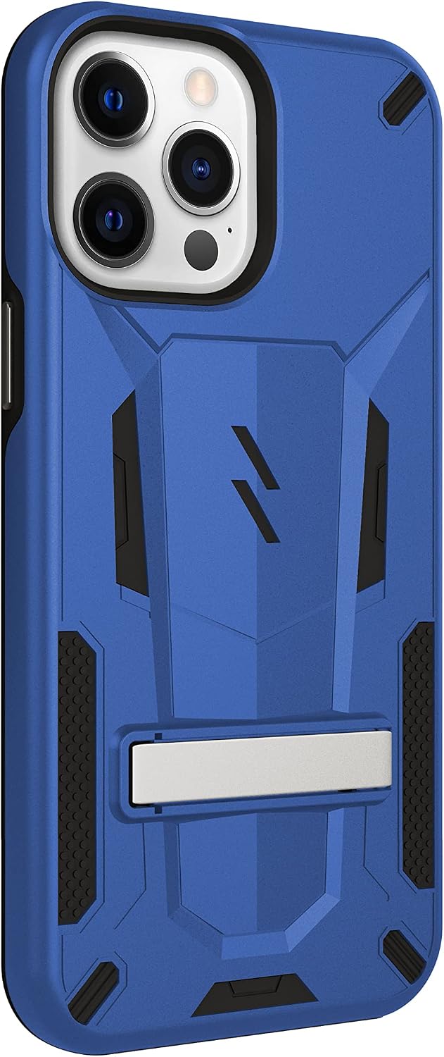 ZIZO Transform Series for iPhone 13 Pro Max Case - Rugged Dual-Layer Protection with Kickstand - Blue