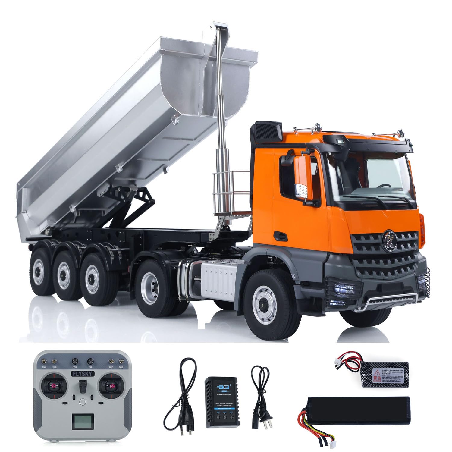 TOUCAN RC HOBBY 1 14 Kabolite 4X4 RC Tractor Truck 3Axles Electric Lifting Dump Trialer RTR Car for