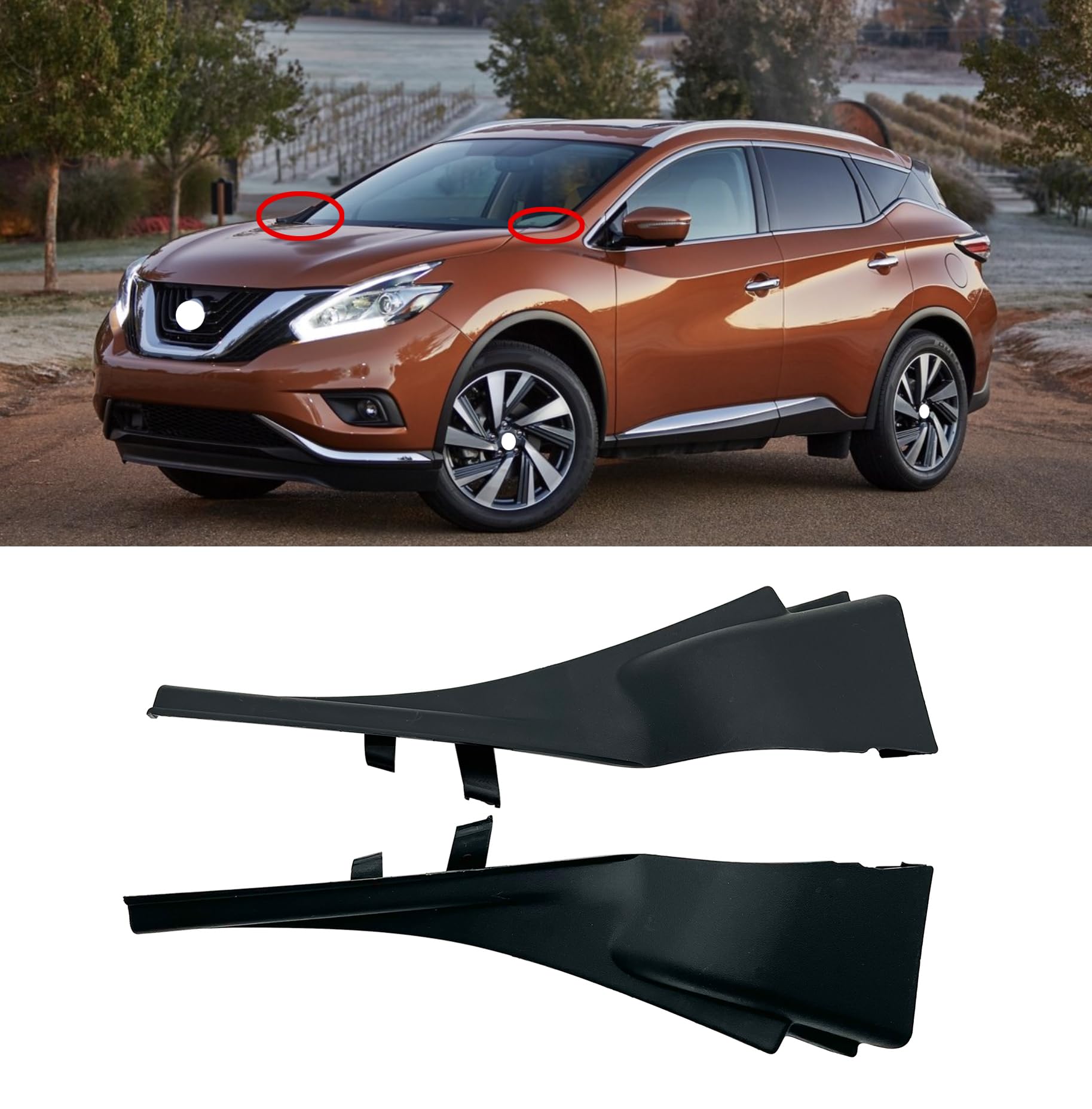 Amazon.com: Pair for 2015 2016 2017 Nissan Murano Front Windshield