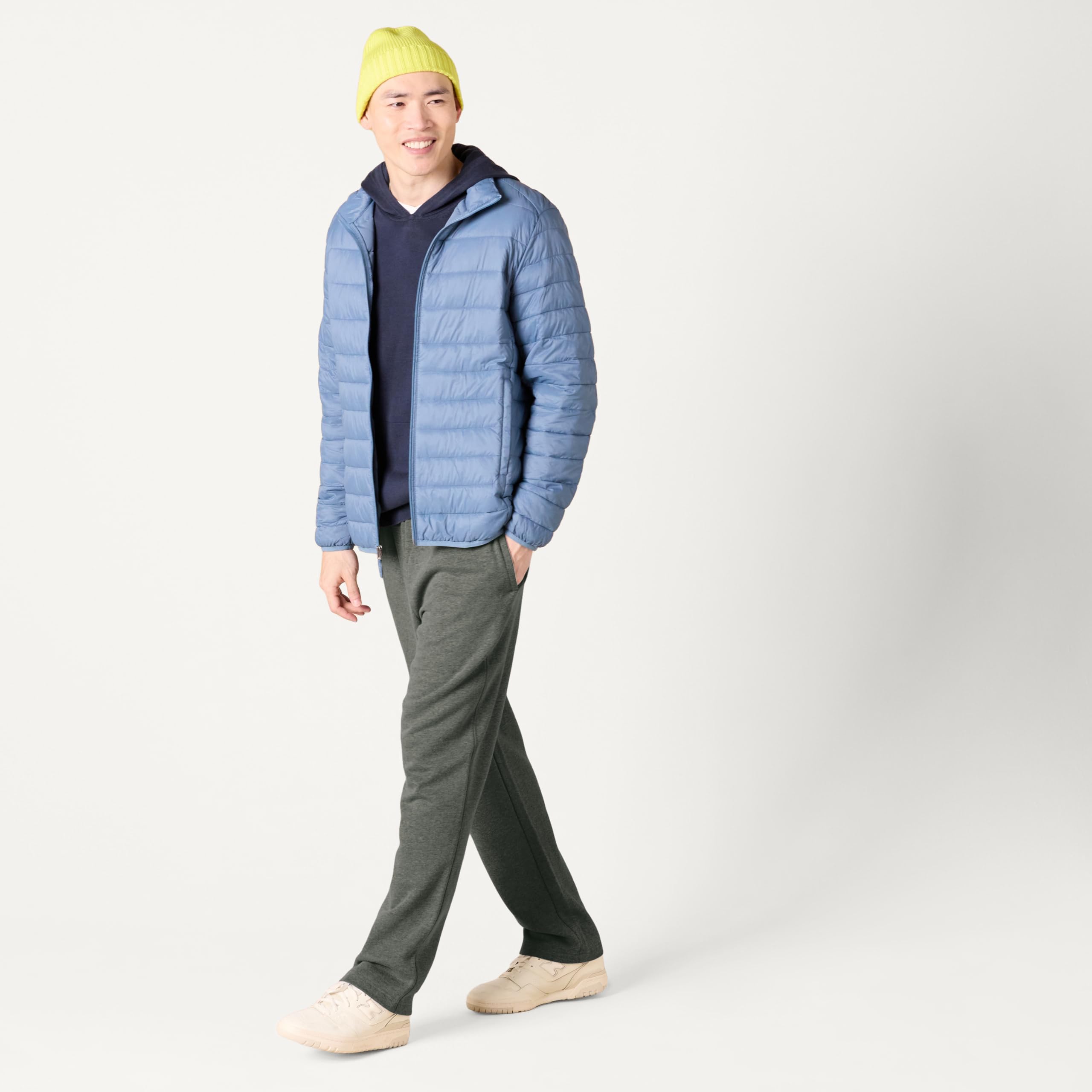 Amazon Essentials Pantalones Deportivos de Forro Polar con Parte Inferior Abierta (Disponibles en Tallas Grandes y Largos Especiales) Hombre